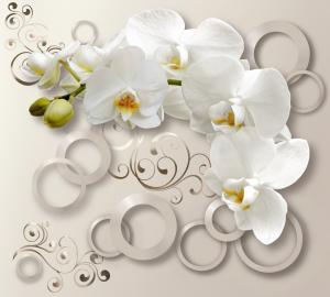 Белая орхидея 6157-ML